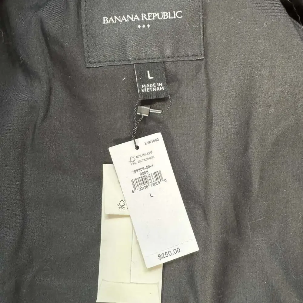 Banana Republic Wool Blend Chore Coat Jacket Dark Navy Blue